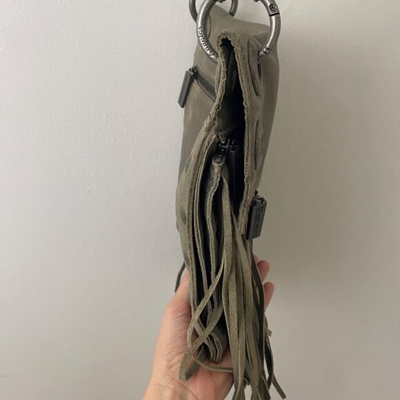 Hammitt Los Angeles Fringe Purse Bag Shoulder Crossbody Gray - Picture 5 of 11